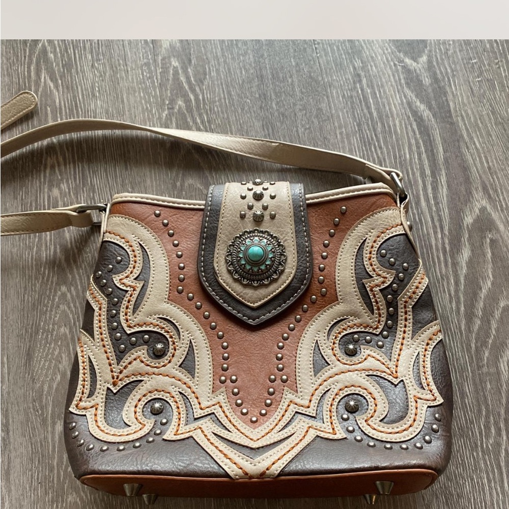 Elegant Brown and Tan Women's Bag